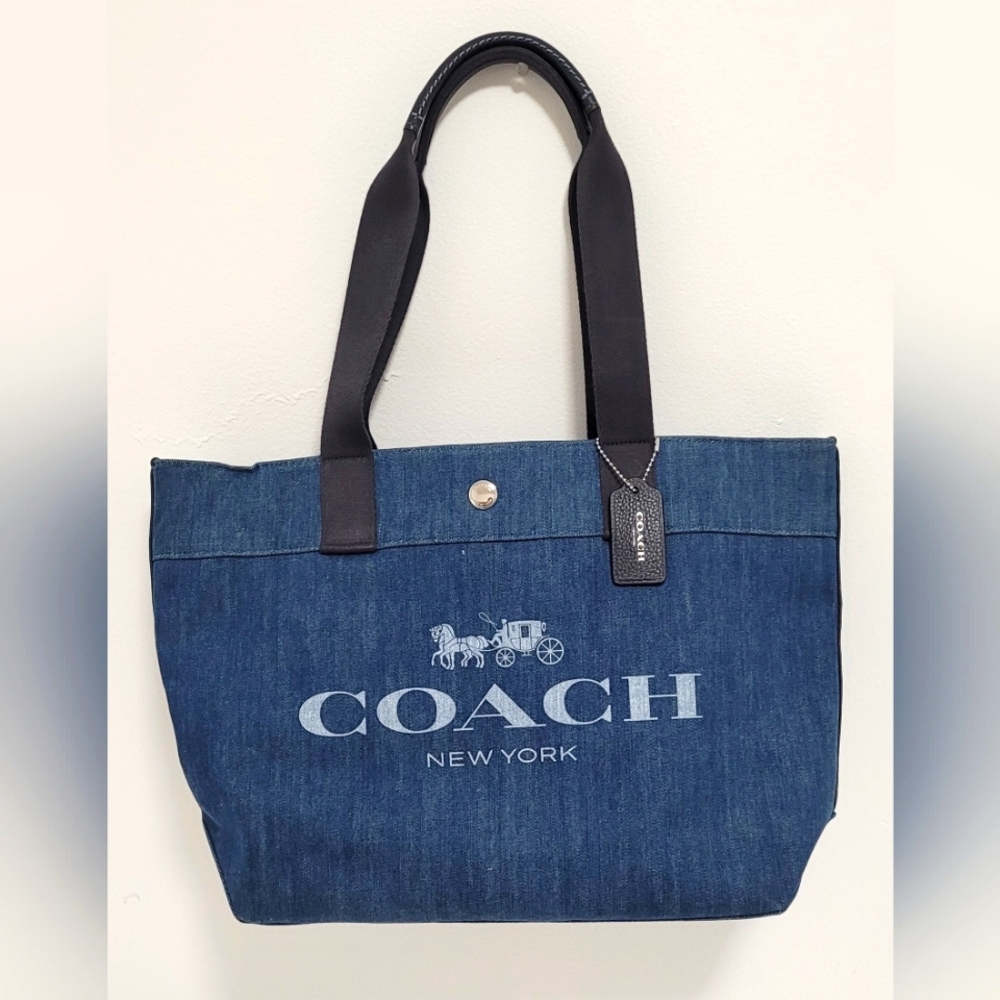Coach Logo Denim Tote